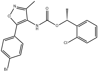 (R)-1-(2-chlorophenyl)ethyl (5-(4-broMophenyl)-3-Methylisoxazol-4-yl)carbaMate Struktur