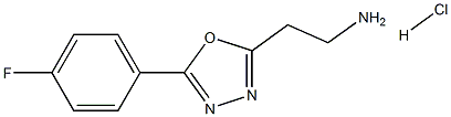 5-(4-氟苯基)-1,3,4-恶二唑-2-乙胺盐酸盐, 1228878-58-7, 结构式