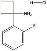 1-(2-フルオロフェニル)シクロブタン-1-アミン塩酸塩  化学構造式