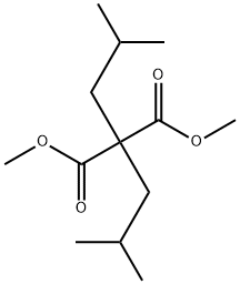 2,2-ジイソブチルマロン酸ジメチル 化学構造式