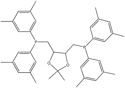 (4R,5R)-2,2-ジメチル-4,5-ビス[ビス(3,5-ジメチル-4-メトキシフェニルホスフィノ)メチル]-1,3-ジオキソラン 化学構造式