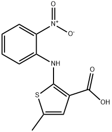 5-Methyl-2-[(2-nitrophenyl)aMino]-3-thiophenecarboxylic Acid Structure