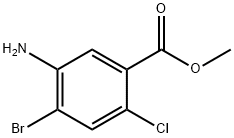 2-氯-4-溴-5-氨基苯甲酸甲酯 结构式