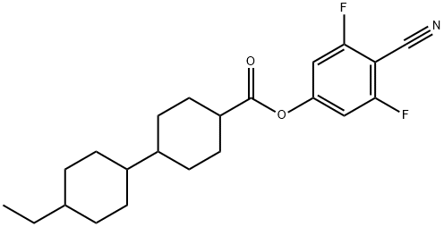 4-氰基-3,5-二氟苯基 4'-乙基-[1,1'-联(环己烷)]-4-羧酸酯,1233024-97-9,结构式
