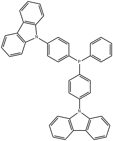 BCPO ビス-4-(N-カルバゾリル)フェニル)フェニルホスフィンオキシド 化学構造式