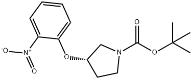 tert-butyl3-(2-nitrophenoxy)pyrrolidine-1-carboxylate Struktur