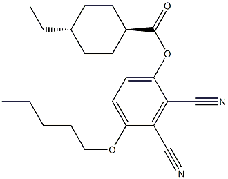 反式-4-乙基环己烷羧酸 2,3-二氰基-4-(戊氧基)苯基酯, 1234032-17-7, 结构式