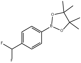 2-(4-(ジフルオロメチル)フェニル)-4,4,5,5-テトラメチル-1,3,2-ジオキサボロラン 化学構造式