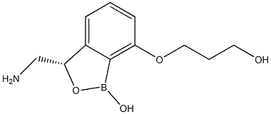 3-[[(3S)-3-(氨基甲基)-1,3-二氢-1-羟基-2,1-苯并氧杂硼戊环-7-基]氧基]-1-丙醇盐酸盐, 1234563-16-6, 结构式