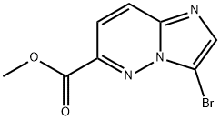 IMIDAZO[1,2-B]PYRIDAZINE-6-CARBOXYLIC ACID, 3-BROMO-, METHYL ESTER, 1234616-07-9, 结构式