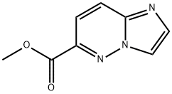 イミダゾ[1,2-B]ピリダジン-6-カルボン酸メチル 化学構造式