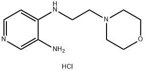 N4-(2-吗啉乙酯)吡啶-3,4-二胺盐酸盐, 1235440-71-7, 结构式