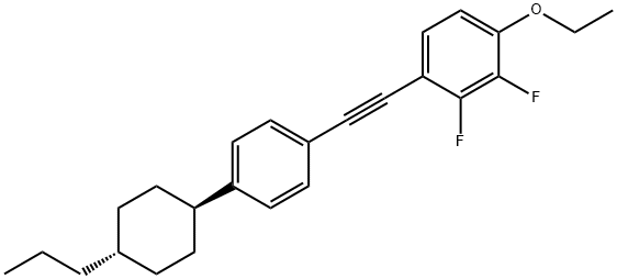 1-Ethoxy-2,3-difluoro-4-[[4-(trans-4-propylcyclohexyl)phenyl]ethynyl]benzene Structure
