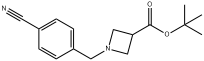 1-(4-氰基苄基)氮杂环丁烷-3-甲酸叔丁酯,1236144-53-8,结构式