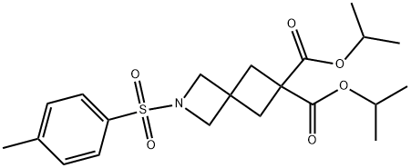 2-Azaspiro[3.3]heptane-6,6-dicarboxylic acid, 2-[(4-Methylphenyl)sulfonyl]-, 6,6-bis(1-Methylethyl) ester, 1237542-10-7, 结构式