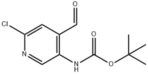 6-クロロ-4-ホルミルピリジン-3-イルカルバミン酸TERT-ブチル 化学構造式