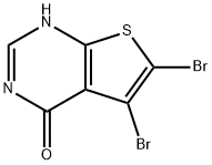 5,6-二溴噻吩并[2,3-D]嘧啶-4(3H)-酮 结构式