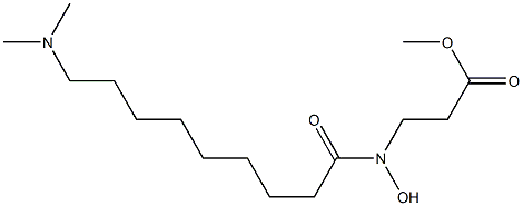 N-(9-ジメチルアミノ-1-オキソノニル)-N-ヒドロキシ-β-アラニンメチル 化学構造式