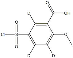 5-Chlorosulfonyl-2-Methoxybenzoic Acid-d3 Structure