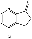 4-chloro-5H-cyclopenta[b]pyridin-7(6H)-one 化学構造式