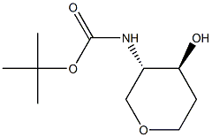 tert-butyl ((3S,4S)-4-hydroxytetrahydro-2H-pyran-3-yl)carbaMate Structure