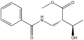 (2S,3R)-2-[(苯甲酰基氨基)甲基]-3-羟基丁酸甲酯 结构式