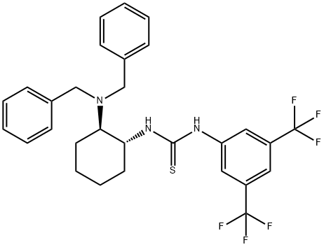 N-[(1R,2R)-2-[二(苯基甲基)氨基]环己基]-N'-[3,5-双(三氟甲基)苯基]硫脲,1240466-16-3,结构式