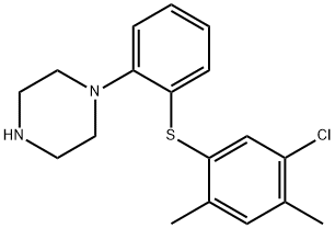 1- [2-[（5-氯-2,4-二甲基苯基）硫代]苯基]-哌嗪, 1240670-87-4, 结构式