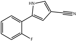 5-(2-フルオロフェニル)ピロール-3-カルボニトリル 化学構造式