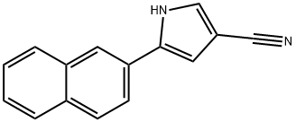 5-(萘-2-基)-1H-吡咯-3-甲腈, 1240949-41-0, 结构式