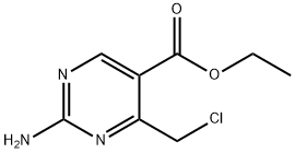 2-AMino-4-chloroMethyl-pyriMidine-5-carboxylic acid ethyl ester Struktur