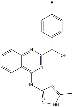 (4-fluorophenyl)(4-((5-Methyl-1H-pyrazol-3-yl)aMino)quinazolin-2-yl)Methanol Struktur