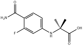 N-[4-(AMinocarbonyl)-3-fluorophenyl]-2-Methylalanine Struktur