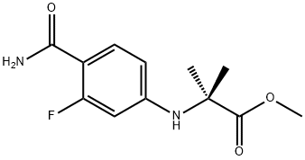 N-[4-(AMinocarbonyl)-3-fluorophenyl]-2-Methylalanine Methyl Ester Structure