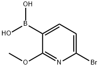(6-溴-2-甲氧基吡啶-3-基)硼酸,1242314-44-8,结构式