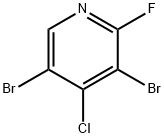 3,5-二溴-4-氯-2-氟吡啶, 1242329-24-3, 结构式