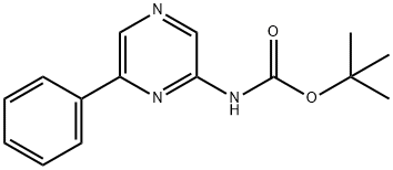 (6-苯基吡嗪-2-基)氨基甲酸叔丁酯, 1242333-56-7, 结构式
