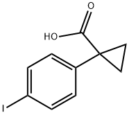 1-(4-ヨードフェニル)シクロプロパンカルボン酸 化学構造式