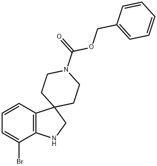 7-ブロモスピロ[インドリン-3,4'-ピペリジン]-1'-カルボン酸ベンジル 化学構造式