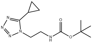 Tert-butyl 2-(5-cyclopropyl-1h-tetrazol-1-yl)ethylcarbaMate Struktur