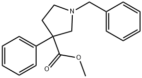 Methyl 1-benzyl-3-phenylpyrrolidine-3-carboxylate Struktur