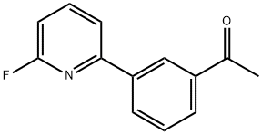 1-(3-(6-fluoropyridin-2-yl)phenyl)ethanone Struktur