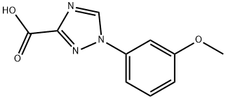 1-(3-甲氧基苯基)-1H-1,2,4-三唑-3-羧酸, 1245643-26-8, 结构式