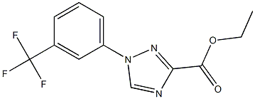 ethyl 1-(3-(trifluoromethyl)phenyl)-1H-1,2,4-triazole-3-carboxylate Struktur
