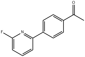 1-(4-(6-fluoropyridin-2-yl)phenyl)ethanone 化学構造式