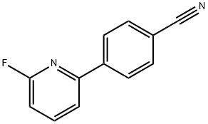 4-(6-フルオロ-2-ピリジル)ベンゾニトリル 化学構造式