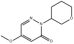 5-甲氧基-2-(四氢-2H-吡喃-3-基)哒嗪-3(2H)-酮, 1245646-65-4, 结构式