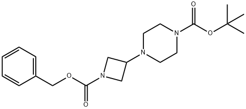 4-(1-((苄氧基)羰基)氮杂环丁烷-3-基)哌嗪-1-羧酸叔丁酯, 1245646-73-4, 结构式