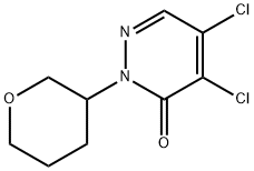 4,5-二氯-2-(四氢-2H-吡喃-3-基)哒嗪-3(2H)-酮 结构式