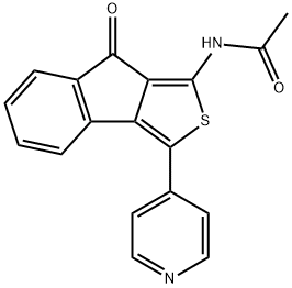 1-AMino-3-(pyridin-4-yl)-8H-indeno[1,2-c]thiophen-8-one Structure